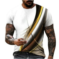 Awdenio Plus Size Atletic Muške majice Ponude muškarci Ležerne prilike okrugli vrat 3D digitalni ispis