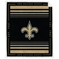 New Orleans Saints 60 70 Osnovni blok Royal Plish Sherpa pokrivač