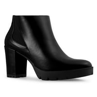 ALLEGRA K Ženske okrugle nožne cipele Chunky Heels Platform Boots