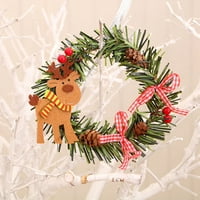 Božićni snjegović vrpca vijenac Vrata viseći ornament vijenac za ukrašavanje ulaznim vratima medvjed
