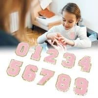 Ružičasti brojevi, ruksački zakrpe izvrsne ružičaste široko rabljeno lako peglanje za majicu