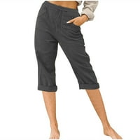 Kamummork PI Ženske hlače Čišćenje Ženske casual labavo široke pantalone za noge visoke struke ravne