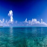 Oblaci preko Tihog okeana, Bora Bora, Leeward Islands, Otoci društva, Francuski Polinezija Print