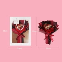 Veštački cvjetni buket saput Rose Flower umjetni cvijet Bouquet poklon za rođendane Valentines Dan majki