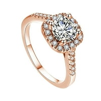 CPTFADH prstenovi za žene bijeli kameni prsten, ručno izrađeni rez, poklon za ljudska angažman nakit