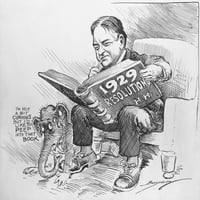 Predsjednik-izbor Herbert Hoover Čita knjigu pod nazivom 'Istorija rezolucija