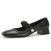 LUMENTO žene Mary Jane Heels klizanje na haljini cipele gležnjače pumpe lagana pumpa casual modna crna