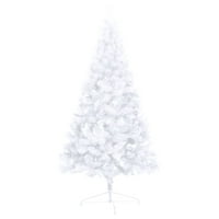 Umjetna polovica božićnog stabla sa LED-om i loptom set bijela 70.9