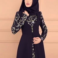 Wendunide haljine za žene Žene haljine kaftana arapska Jilbab Abaya čipkasti šivanje maxi haljina ljubičasta