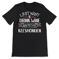 Keeshonden majica za ljubitelje vina i vlasnike pasa