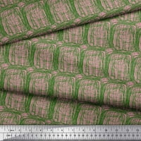 Soimoi Green Rayon tkanina četkica sažetak apstraktna tiskana zanatska tkanina od dvorišta široka