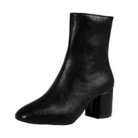 Homodles Ženske srednje gležnjače široke - sa patentnim zatvaračem Dressy Boots crna veličina 6