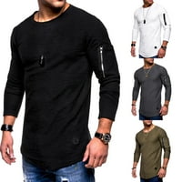 Muška majica s dugim rukavima Slim Fit mišićna bluza Activeweb pulover vrhove tee