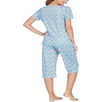 Avamo Ženska noćna odjeća Elastična struka Capri pantalona za spavanje i obrezive hlače Loungewear Dame