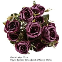 Bouthouse Bouquet Artificial Rose Realistic Clothing Neotch Flowers Dekorativni lažni buket cvijeća