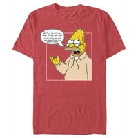 Muškarci Simpsonovi djed Simpson citira grafički tee crveno heather velike