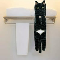 Wovilon Cat Funny ručnici za kupatila Kuhinja - slatka dekorativna dekoracija mačjeg dekora viseći perevi