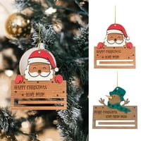 Anvazise Božićni novac Nosilac novca u gotovini Jedinstveni drveni Santa Claus Privjesak sa vezicama