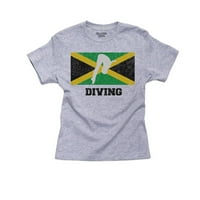 Jamajka Olympic - Ronjenje - zastava - Silhouette Boy's Pamučna majica
