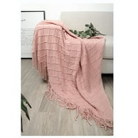 Pletene tassel deke za krevete Kauč na razvlačenje Foto: Ured za spavanje klima uređaj pokrivač Boja: