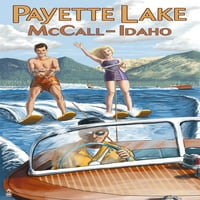 FL OZ Keramička krigla, Lake Payette, McCall, Idaho, Skijanje na vodi, Perilica posuđa i mikrovalna