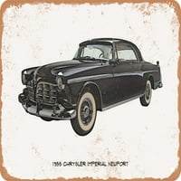 Metalni znak - Chrysler Imperial Sketch olovke - Rusty Loot Metal znak