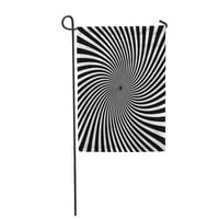 Krug zraka na retrom suncu za sunčanje crno-bijele slike Garden Zastava Dekorativna zastava Kuća Baner