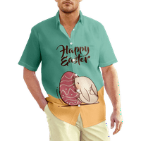 Sretan Uskršnji slatki uzorak Havajska majica Men Ljetni dječaci 3D majice za djecu Odmor na plaži Kratki rukav Tee majica Muška bluza, C-120