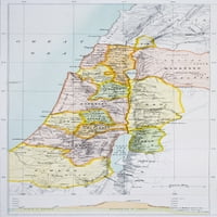 Drevna Palestina iz državljanina Atlasa svijeta objavila je London Circa Plaster Print