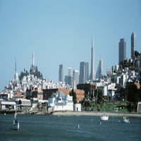 Zgrade u rivi, San Francisco Bay, San Francisco, Kalifornija, Sjedinjene Američke Države Poster Print