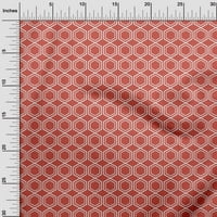 Onuone svilena tabby lagana crvena tkanina Geometrijska šivaća materijal za ispis tkanina sa dvorištem