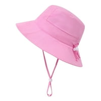 Ružičasta udarca upf 50+ kanta za putovanje sunčanim šeširom, ružičasta 2-4t