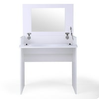 SessLife za garderni sto za spavaću sobu, vanity tablica sa okretnim ogledalom, prostrano skladištenje,