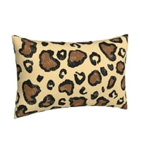 Pravokutni plišani jastuk, smeđi apstraktni leopard grafiti uzorak ne-piljki skriveni zip sofona jastučnice,