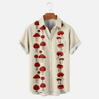 Lovskoo Havajska majica za muškarce Ljeto Ležerne prilike za ispis Skraćeno rukav džepni gumb za zatvaranje