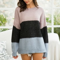 Jesen Zima Plus Veličine džemperi za zazor žena, ženska modna traka s dugim rukavima koja odgovara pulover