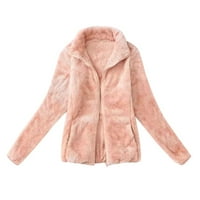 Pimfylm jakne za žene Blazer s kapuljačom dolje ružičasto xl