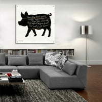 Epic Art 'svinja - šunka It up' Cindy Jacobs, akrilna staklena zidna umjetnost, 36 x36