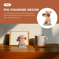 Smješna figurica za obnovu svinja Mala smola za obnavljanje dekora za dizanje bučice svinje