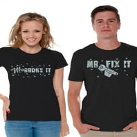 Neugodne stilove MRS-a ga je slomio i g. Fi it majica za parove g. I gospođa smiješna podudaranja T