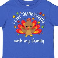 Inktastic Volim Dan zahvalnosti sa porodicom-sretnom pureći poklon mališač majica ili majica Toddler