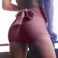 Aurouralne ženske kratke hlače za čišćenje Žene Visoko struk Čvrsta boja uska fitness joga hlače nude skrivene joge hlače