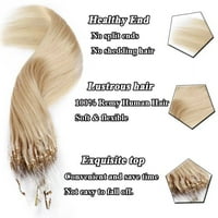 -Day Balayage Micro petlje Remy Produžeci za ljudske kose Debele nevidljive nano perle Micro link frizura 50s 1g