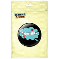 Sanjavanje Chipmunks Blue Pinback gumba Pin značka