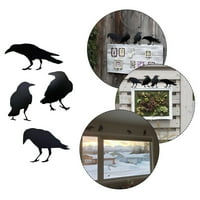 Lacyie akrilna crna ukras za prikaz okvira ukrasi ptica za ptice Desktop rekviziti