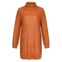 Riforla Fashion Women Solid dugi rukavi džemper rukav džung džemper haljina Ženska turtleneck džemper