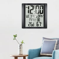 Digitalni zidni sat sa temperaturom i vlagom 8.6 '' Veliki prikaz Vrijeme Datum Datum Trajanje Budilica
