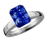 Harry Chad Enterprises 2. CT blistavi pasijans Ceylon Sapphire Angažman prsten, 14K zlato - veličina 6.5