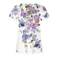 Bluza za žene modni udobni casual okrugli vrat kratkih rukava za uštedu proljeća