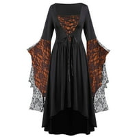 Srednjovjekovne gotičke haljine za žene renesanse vještica Vintage Steampunk odjeća čipka